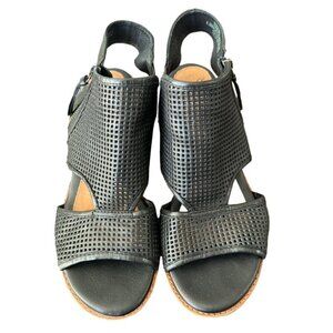 Sofft Black Perforated Leather Sandals